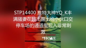 STP14400 推特大神YQ_K丰满骚妻在超市露出给小伙口交 停车场的通道里后入非常刺激