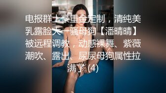 电报群土豪重金定制，清纯美乳露脸大一骚母狗【潘晴晴】被远程调教，动感裸舞、紫薇潮吹、露出、尿尿母狗属性拉满了 (4)