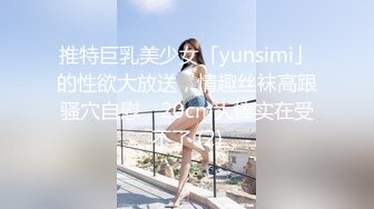 推特巨乳美少女「yunsimi」的性欲大放送，情趣丝袜高跟骚穴自慰，20cm大棒实在受不了 (2)