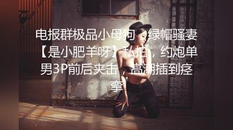 电报群极品小母狗，绿帽骚妻【是小肥羊呀】私拍，约炮单男3P前后夹击，高潮插到痉挛